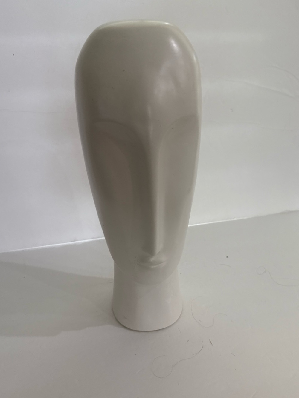 Ceramic Mannequin Head, Bisque Matte Ceramic Sculpture -Three Hands Corporation